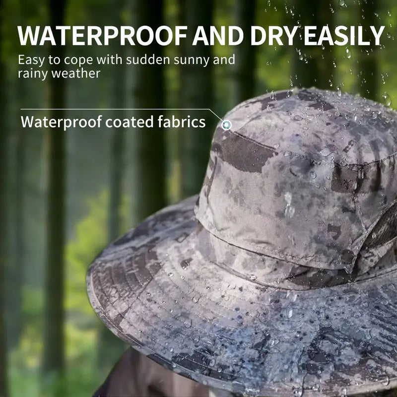 BlaQool® Wide Brim Solar Fan Fishing Hat